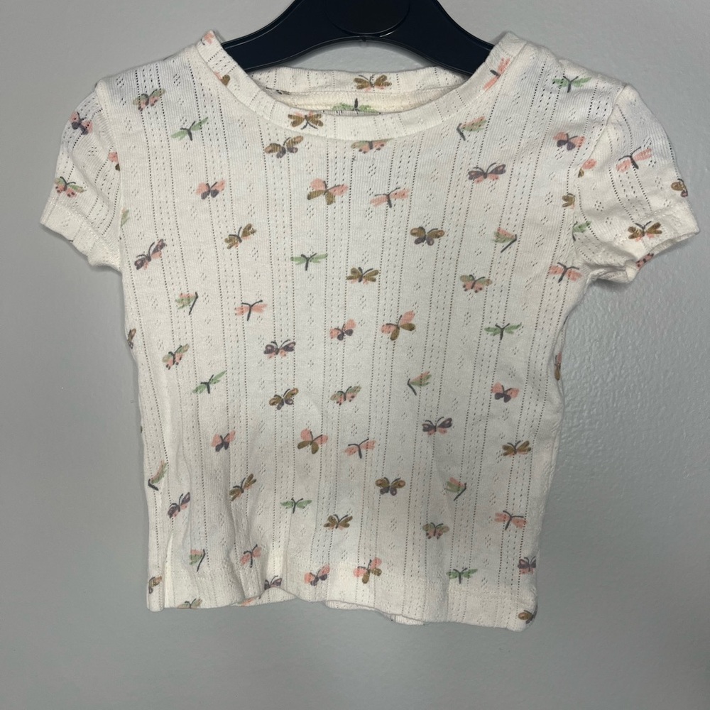 Penelope Mack Organic Cotton 2 Butterfly Print Shirt Bundle Girls Size 24 Months - Picture 2 of 2